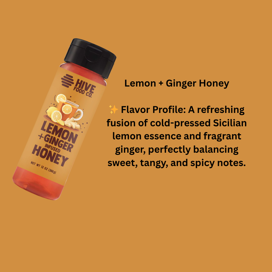 Lemon + Ginger Infused Honey