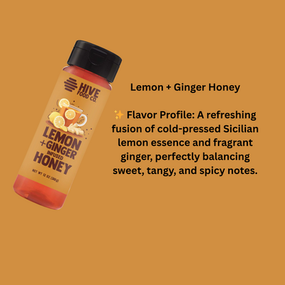 Lemon + Ginger Infused Honey