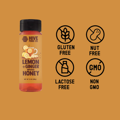Lemon + Ginger Infused Honey