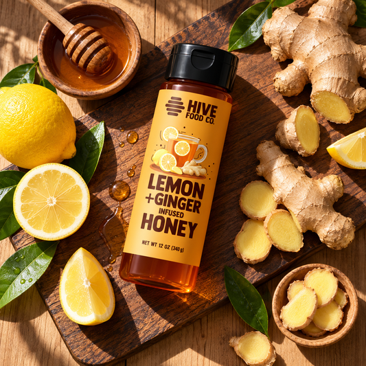 Lemon + Ginger Infused Honey