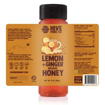 Lemon + Ginger Infused Honey