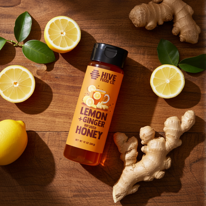 Lemon + Ginger Infused Honey